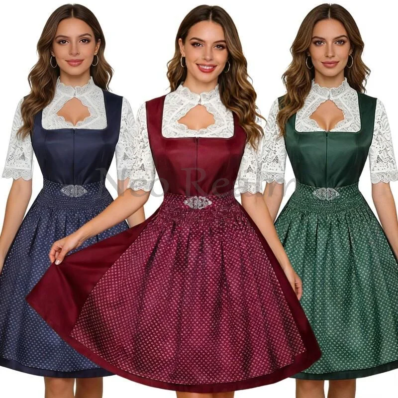 Women's German Bavarian Dirndl Dress Oktoberfest Beer Festival Halloween Carnival Easter Party Costume
Women's German Bavarian Dirndl Dress Oktoberfest Beer Festival Halloween Carnival Easter Party Costume
