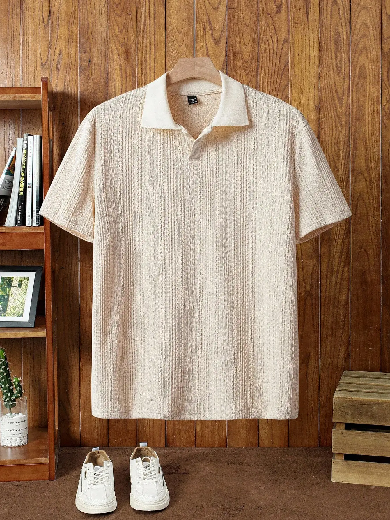 Men's Loose Knit Drop Shoulder Polo Shirt with Turn-Down Collar, Short Sleeve Textured Casual Top
Men's Loose Knit Drop Shoulder Polo Shirt with Turn-Down Collar, Short Sleeve Textured Casual Top