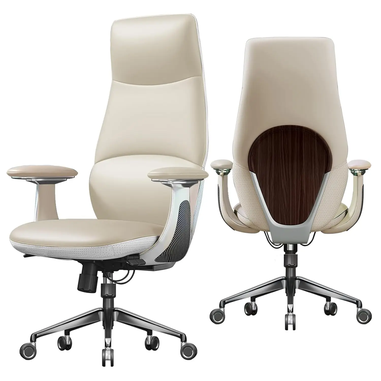 Ergonomic Genuine Leather Office Chair High Back Tilt Adjustable Lumbar Support 400lbs Metal Base 360° Wheels, Customized
Ergonomic Genuine Leather Office Chair High Back Tilt Adjustable Lumbar Support 400lbs Metal Base 360° Wheels, Customized