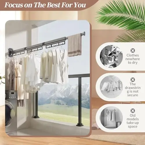 Foldable Wall-Mounted Metal Clothes Drying Rack For Small Spaces, Apartment And Bathroom Use, White Finish
Foldable Wall-Mounted Metal Clothes Drying Rack For Small Spaces, Apartment And Bathroom Use, White Finish