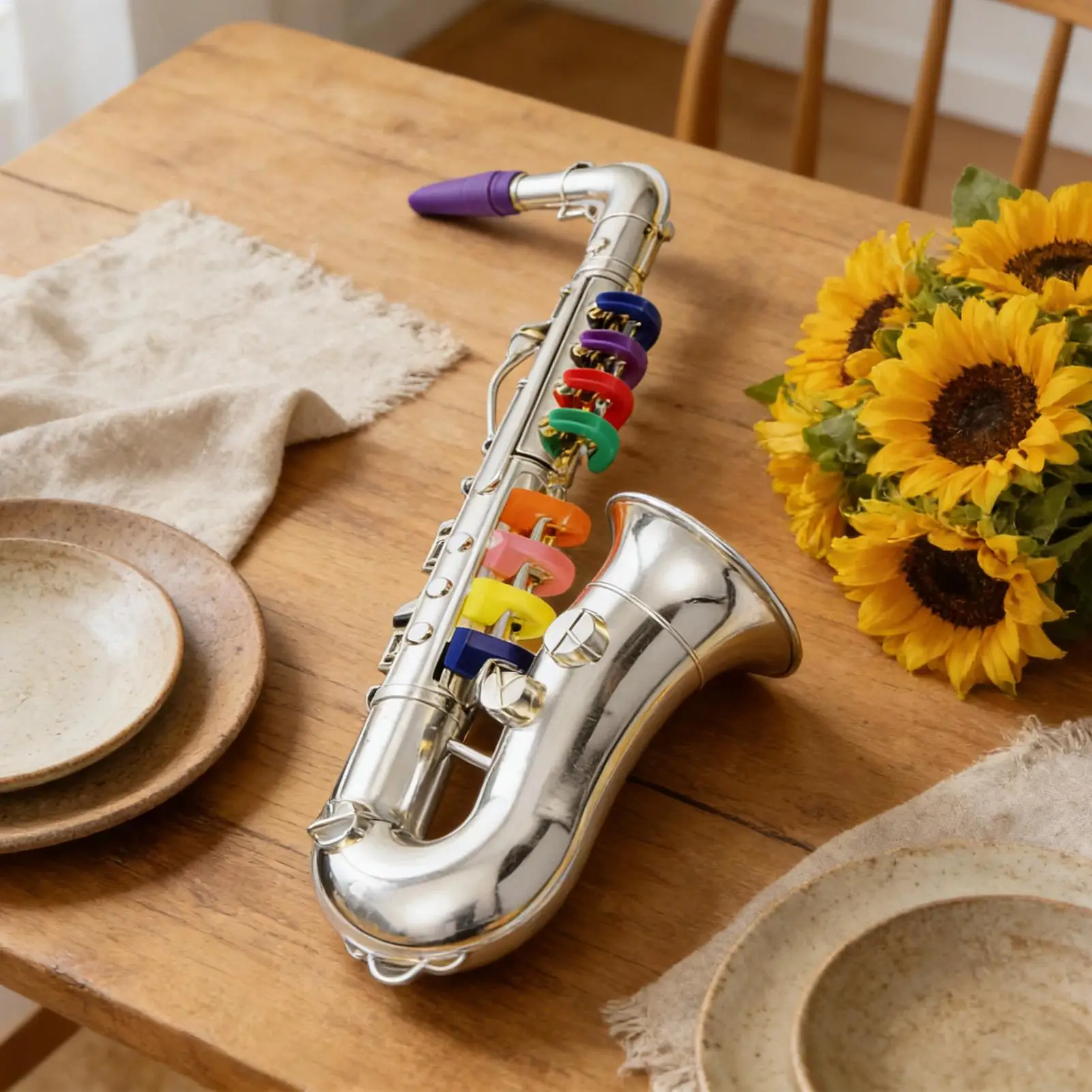 Kids Toy Saxophone Playable Musical Instrument Educational Lightweight Sax For Beginners, Party Birthday School Performance Kids Toy Saxophone Playable Musical Instrument Educational Lightweight Sax For Beginners, Party Birthday School Performance