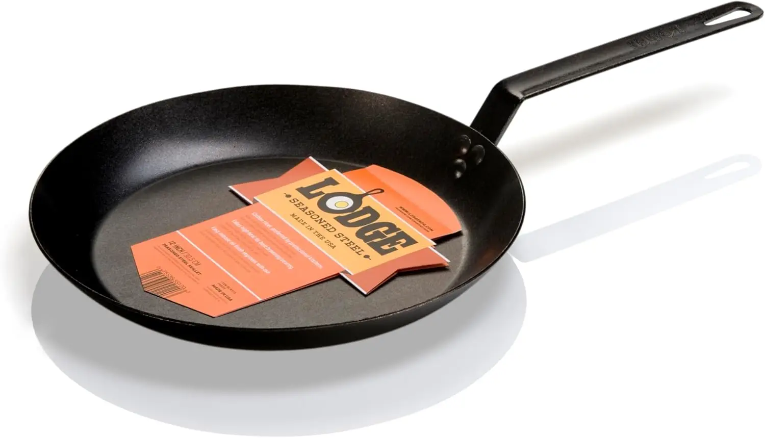 12-Inch Carbon Steel Skillet: PFAS-Free, Pre-Seasoned for High-Heat Searing, Long Handle for Omelets and Camping - Made in USA
12-Inch Carbon Steel Skillet: PFAS-Free, Pre-Seasoned for High-Heat Searing, Long Handle for Omelets and Camping - Made in USA