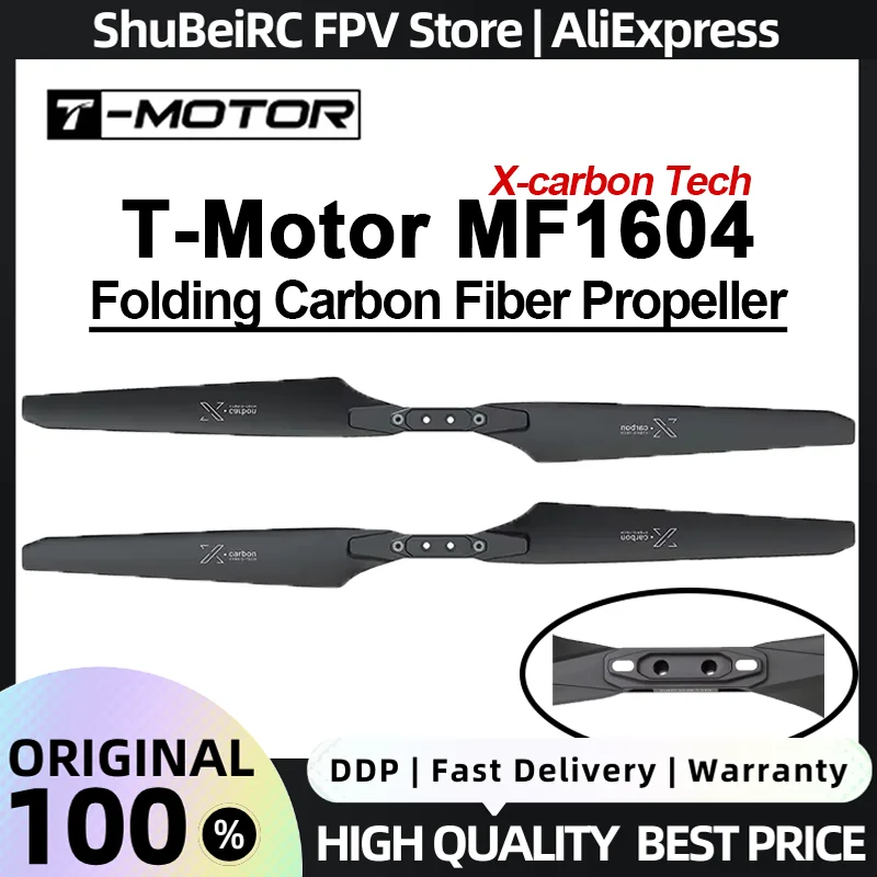 T-Motor MF1604 Folding Carbon Fiber Propeller X-CarbonTech MF1503 MF1806 MF2211 for RC Aircraft FPV Racing Drone Motor
T-Motor MF1604 Folding Carbon Fiber Propeller X-CarbonTech MF1503 MF1806 MF2211 for RC Aircraft FPV Racing Drone Motor