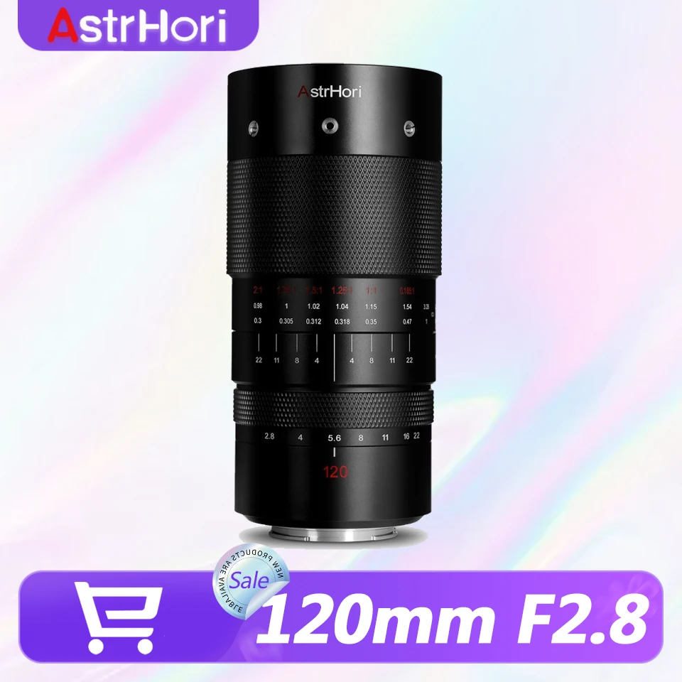 Объектив AstrHori 120mm F2.8 Macro 2X с большой апертурой, полнокадровый, стандартный, для макросъемки, с креплением E, Z, EF, L
Объектив AstrHori 120mm F2.8 Macro 2X с большой апертурой, полнокадровый, стандартный, для макросъемки, с креплением E, Z, EF, L