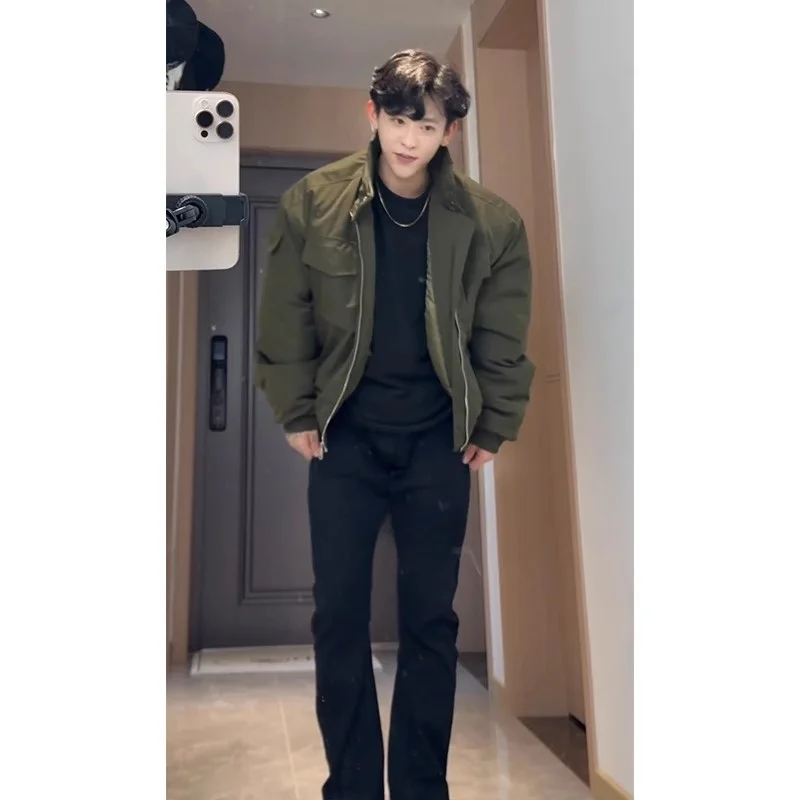 Bomber Light Cavalry Stand Collar Workwear Jaet Men's ort Sle Cleanfit Spring Autumn Cotton Flight Jaet Casual
Bomber Light Cavalry Stand Collar Workwear Jaet Men's ort Sle Cleanfit Spring Autumn Cotton Flight Jaet Casual