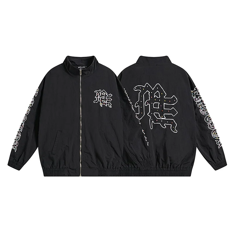 Mixed Emotion Retro Streetwear Diamond Embroidery Woven Jaet Casual Spor Outerwear for Men And Women Polyester Fiber
Mixed Emotion Retro Streetwear Diamond Embroidery Woven Jaet Casual Spor Outerwear for Men And Women Polyester Fiber