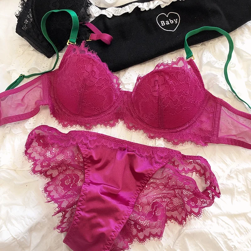 2 Pieces Sexy Lace Embroidery Underwear Set for Women Thin Cup Push Up Bra Set French Romantic Lingerie Detachable Strap Bras
2 Pieces Sexy Lace Embroidery Underwear Set for Women Thin Cup Push Up Bra Set French Romantic Lingerie Detachable Strap Bras