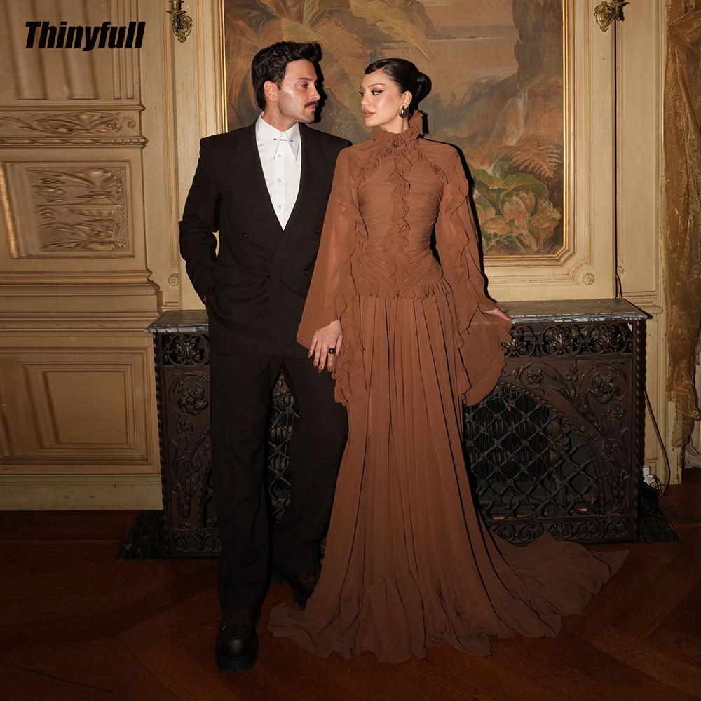 Thinyfull Mermaid Chiffon Prom Dress 2026 High Neck Full Sleeves Evening Dresses Long Birthday Gown Robe De Soirée Customized
Thinyfull Mermaid Chiffon Prom Dress 2026 High Neck Full Sleeves Evening Dresses Long Birthday Gown Robe De Soirée Customized