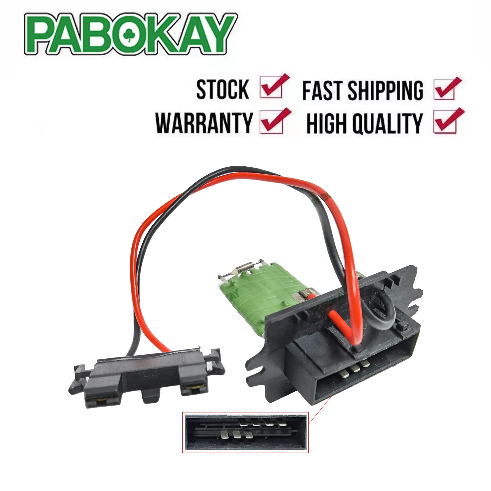 Interior Blower Resistor For RENAULT Clio II 7701050736 10.9173 K109173 2656684
Interior Blower Resistor For RENAULT Clio II 7701050736 10.9173 K109173 2656684