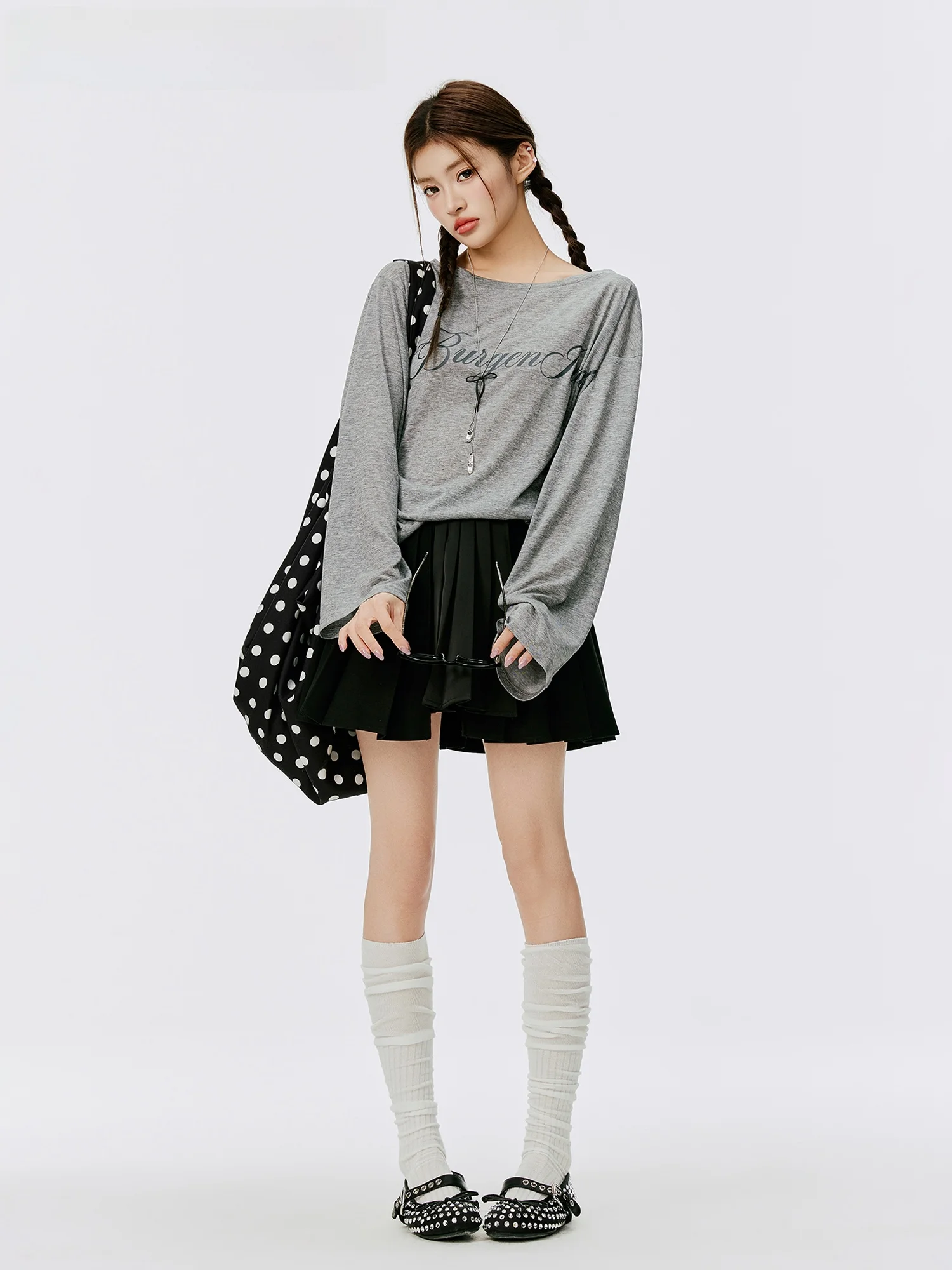 Burgenland Women's Long Sleeve T-Shirt Lyocell Inner Wear Casual Loose Fit Summer Top Far Mountain Grey Asymmetrical Shoulder
Burgenland Women's Long Sleeve T-Shirt Lyocell Inner Wear Casual Loose Fit Summer Top Far Mountain Grey Asymmetrical Shoulder