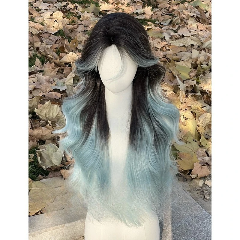 Wig new gradual change women's daily long curly hair natural realistic full head cover
Wig new gradual change women's daily long curly hair natural realistic full head cover