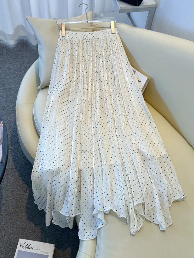 Sweet Shiny Velvet Polka Dot Half Skirt Women Summer Clothes Irregular Lace Hem Long Dress Soft Comfortable High Waist A-Line...
Sweet Shiny Velvet Polka Dot Half Skirt Women Summer Clothes Irregular Lace Hem Long Dress Soft Comfortable High Waist A-Line...