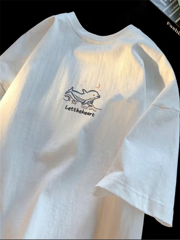 Loose Fit Pure Cotton Short Sleeve T-Shirt Men's Fashion Summer Casual Wear round Neck Animal Pattern DK Melissa Brand
Loose Fit Pure Cotton Short Sleeve T-Shirt Men's Fashion Summer Casual Wear round Neck Animal Pattern DK Melissa Brand