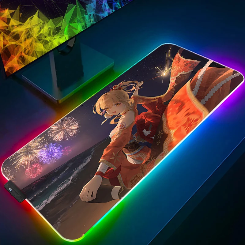Mouse Pad LED Computer Keyboard Pad Carpet Gaming Accessories Mousepad RGB PC Genshin Impact Naganohara Yoimiya Gamer Desk Mat
Mouse Pad LED Computer Keyboard Pad Carpet Gaming Accessories Mousepad RGB PC Genshin Impact Naganohara Yoimiya Gamer Desk Mat