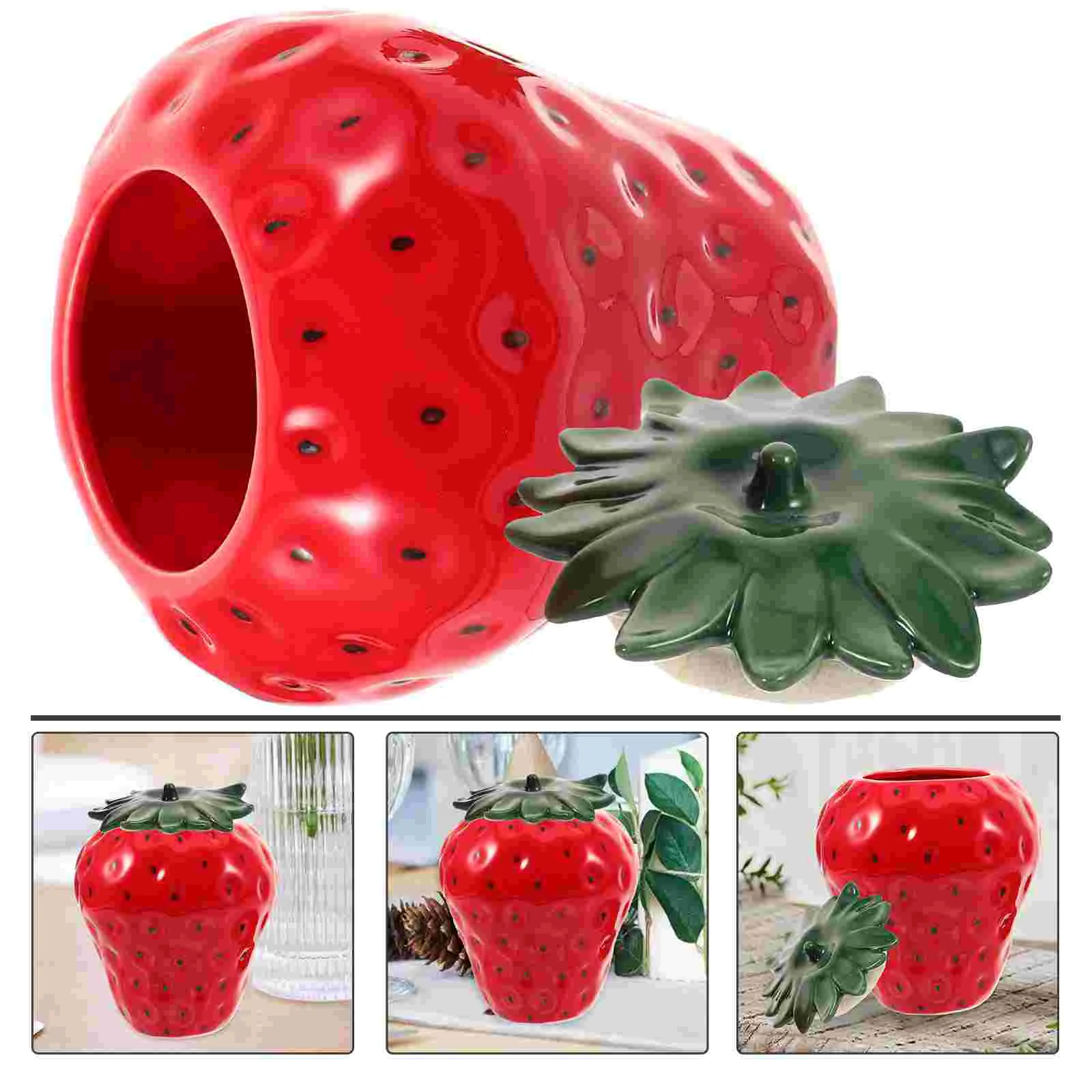 Strawberry Ceramic Storage Jar Decor Decorative Coffee Beans Container Ceramics Tea Jars
Strawberry Ceramic Storage Jar Decor Decorative Coffee Beans Container Ceramics Tea Jars