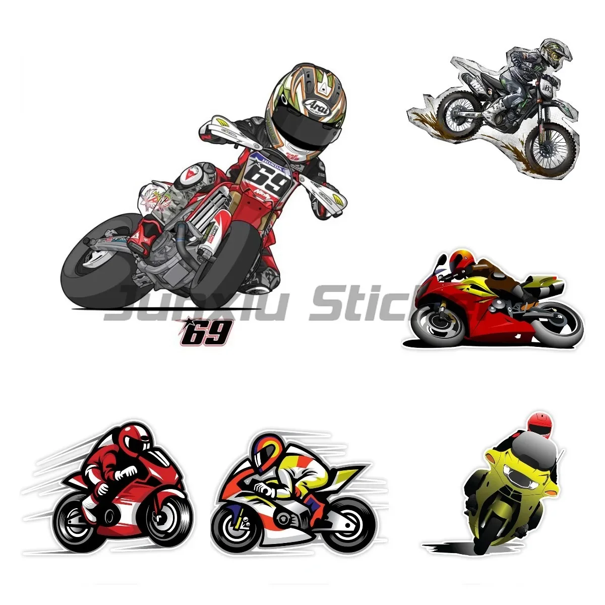 Creative Motorcycle Pattern Motocoss Sun Protection Decal Fashionable JDM Vinyl Material Decal Waterproof
Creative Motorcycle Pattern Motocoss Sun Protection Decal Fashionable JDM Vinyl Material Decal Waterproof