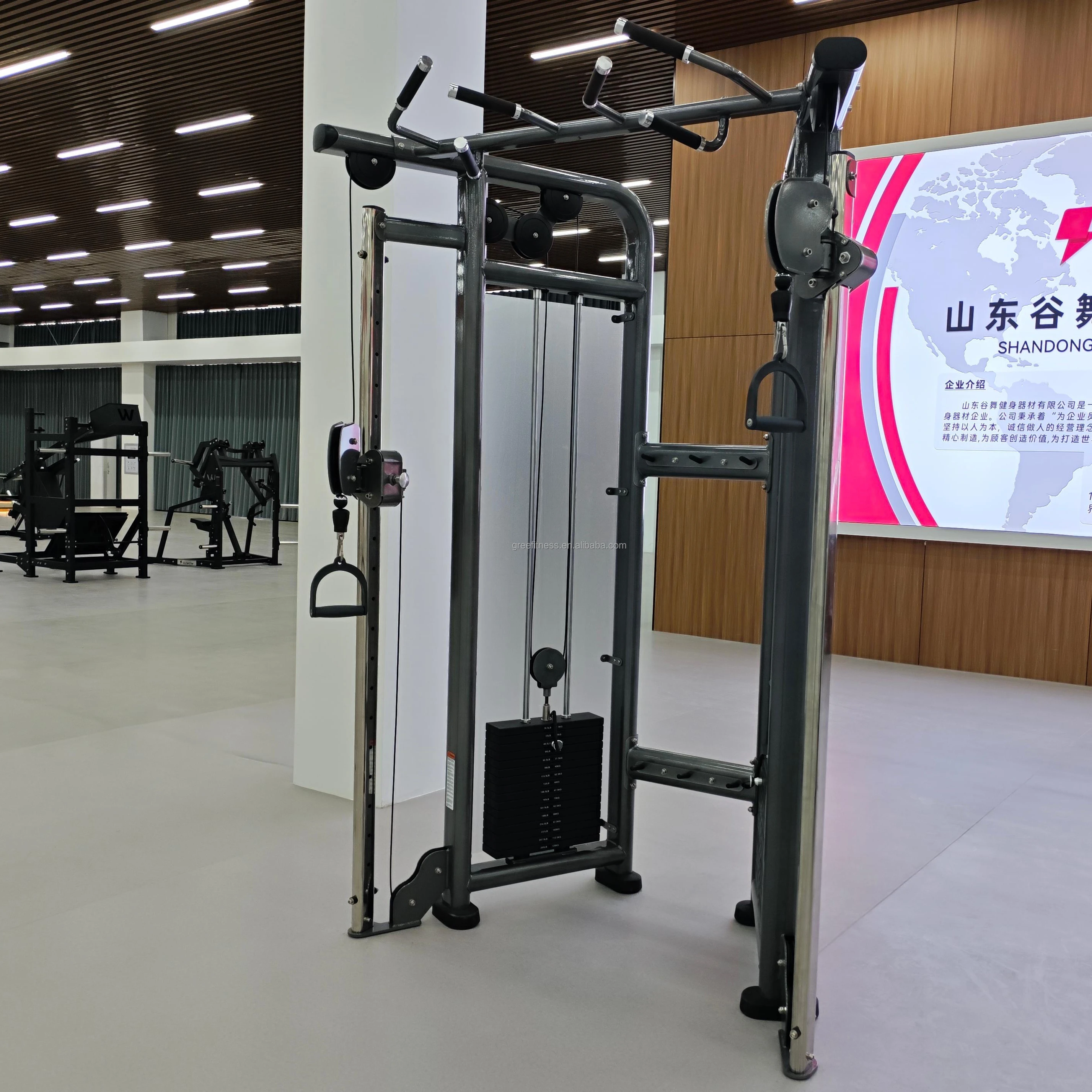 Wholesale Functional Trainer Multi-Function Gym Fitness Equipment Adjustable Double Pulley for Chest & Back Exercise Made Steel
Wholesale Functional Trainer Multi-Function Gym Fitness Equipment Adjustable Double Pulley for Chest & Back Exercise Made Steel