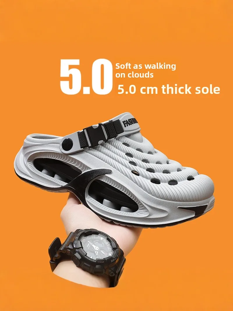 Casual Men's Summer Open-Toe Slippers Anti-Slip Beach Sandals Thick Bottom EVA Comfortable Driving Shoes for Youth
Casual Men's Summer Open-Toe Slippers Anti-Slip Beach Sandals Thick Bottom EVA Comfortable Driving Shoes for Youth