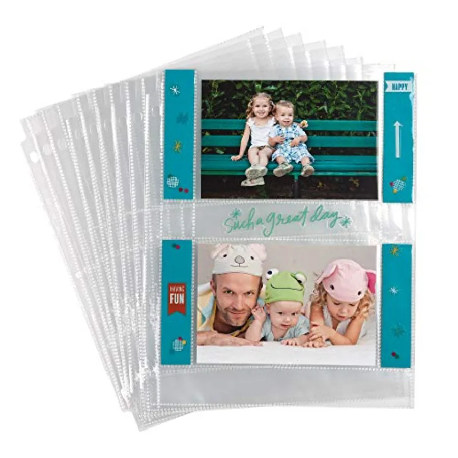 Photo Pages for 3-Ring Binder,,Holds 100 Pictures, Each 2-Pocket Photo Pages Hold Four 4 x 6 Pictures, Photo Pockets, Photo She
Photo Pages for 3-Ring Binder,,Holds 100 Pictures, Each 2-Pocket Photo Pages Hold Four 4 x 6 Pictures, Photo Pockets, Photo She