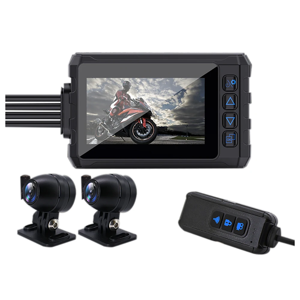 WiFi Motorcycle DVR Dash Cam HD 1080P 150° Front Rear View Dual Lens Waterproof Motorcycle Camera Moto Video
WiFi Motorcycle DVR Dash Cam HD 1080P 150° Front Rear View Dual Lens Waterproof Motorcycle Camera Moto Video