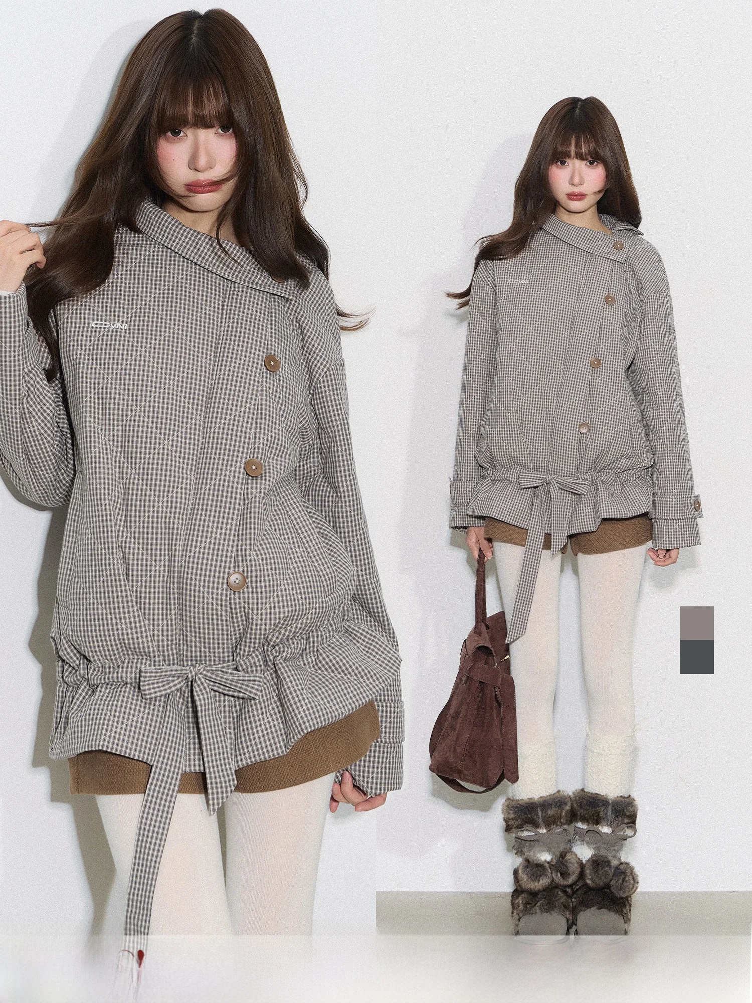 Зимнее женское повседневное пальто CyNi с ретро-дизайном, асимметричным подолом, в клетку, на пуговицах, из хлопка
Зимнее женское повседневное пальто CyNi с ретро-дизайном, асимметричным подолом, в клетку, на пуговицах, из хлопка