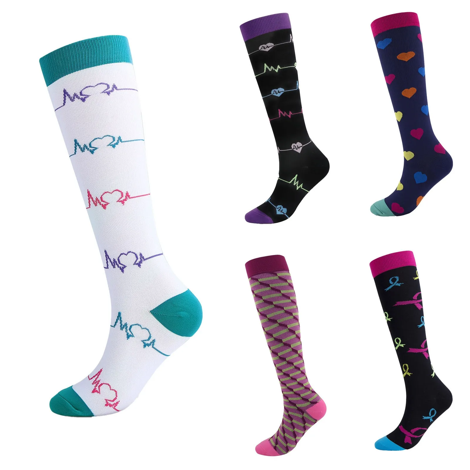 Unisex Multi Color Printed Sweat Wicking Breathable Sports Compression Socks Elastic Long Tube Design Outdoor Sport Stockings
Unisex Multi Color Printed Sweat Wicking Breathable Sports Compression Socks Elastic Long Tube Design Outdoor Sport Stockings