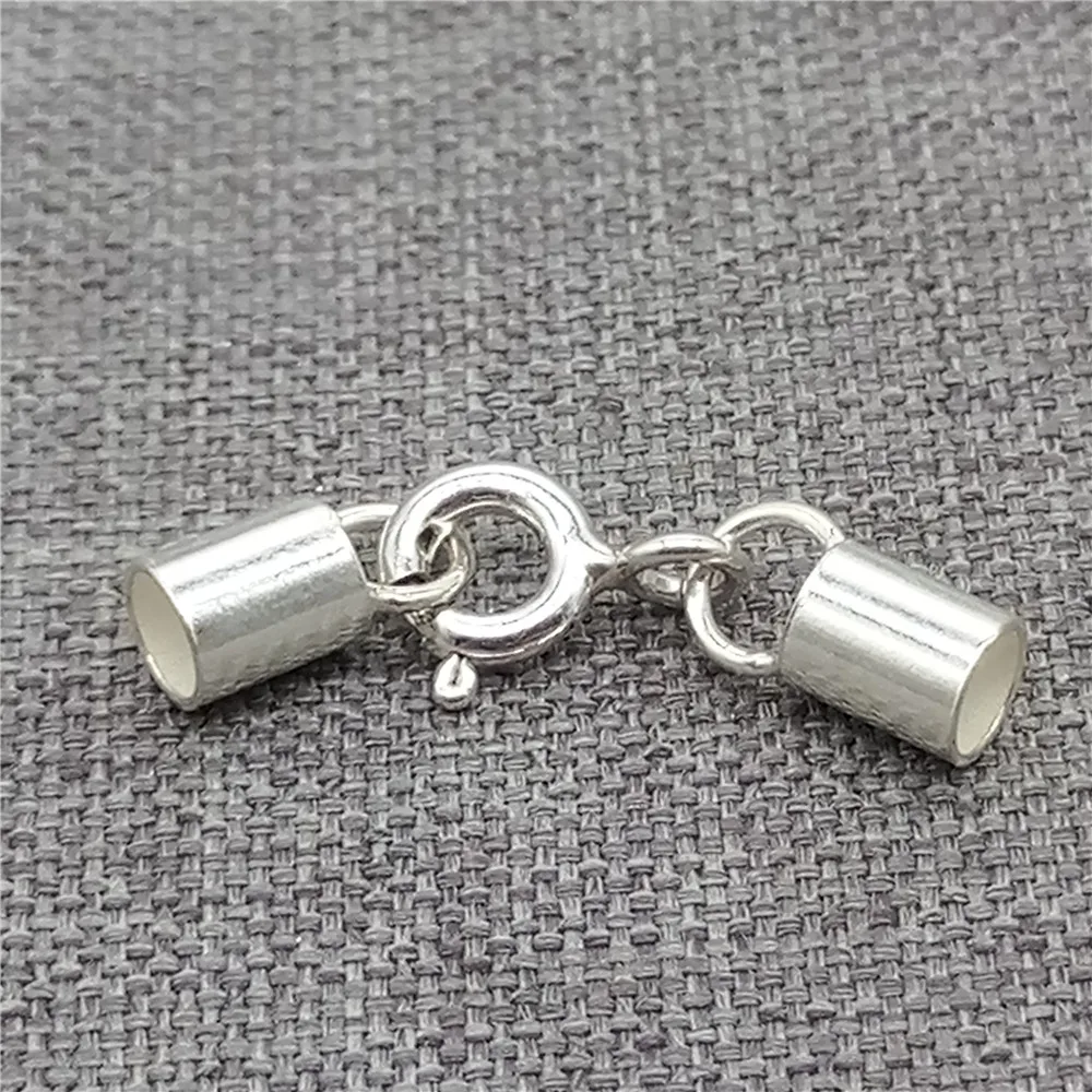 10pcs of 925 Sterling Silver Leather Cord End Cap Connectors w/ Spring Ring Clasp for Bracelet Necklace
10pcs of 925 Sterling Silver Leather Cord End Cap Connectors w/ Spring Ring Clasp for Bracelet Necklace