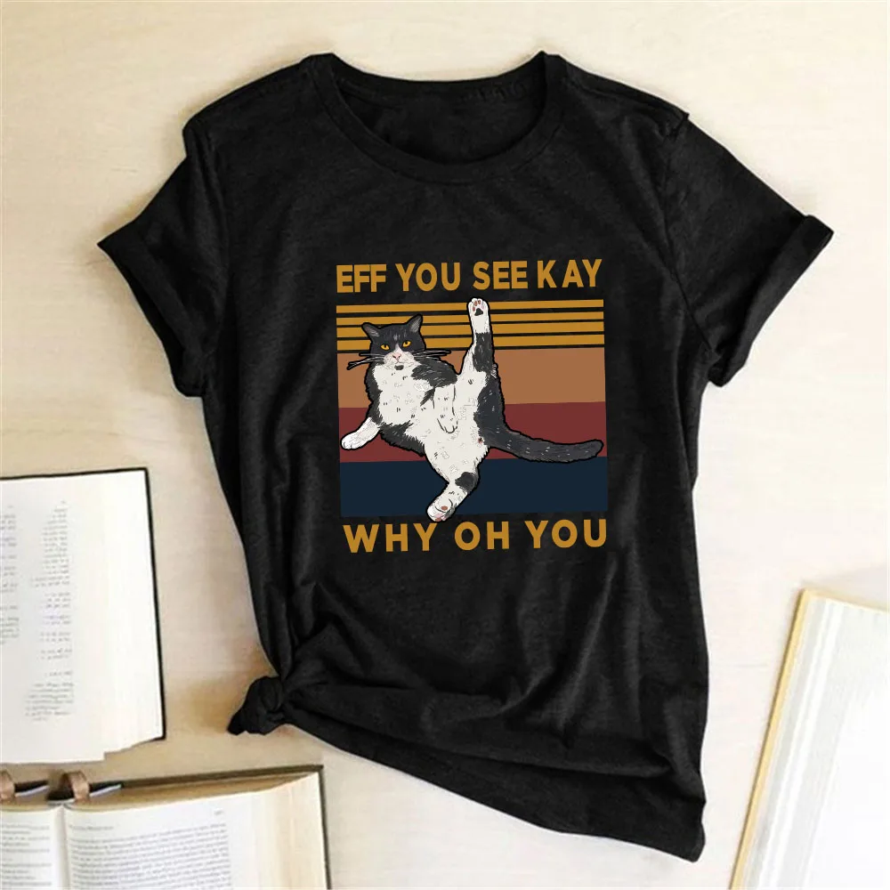 Женская футболка Seeyoushy с принтом кота и надписью «You Why Oh You», свободная летняя футболка с круглым вырезом и графическим принтом
Женская футболка Seeyoushy с принтом кота и надписью «You Why Oh You», свободная летняя футболка с круглым вырезом и графическим принтом