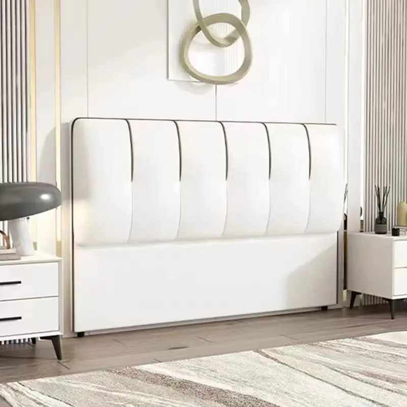 HJQ 2024 leather bed cream style light luxury leather bed modern simple master bedroom double headboard
HJQ 2024 leather bed cream style light luxury leather bed modern simple master bedroom double headboard