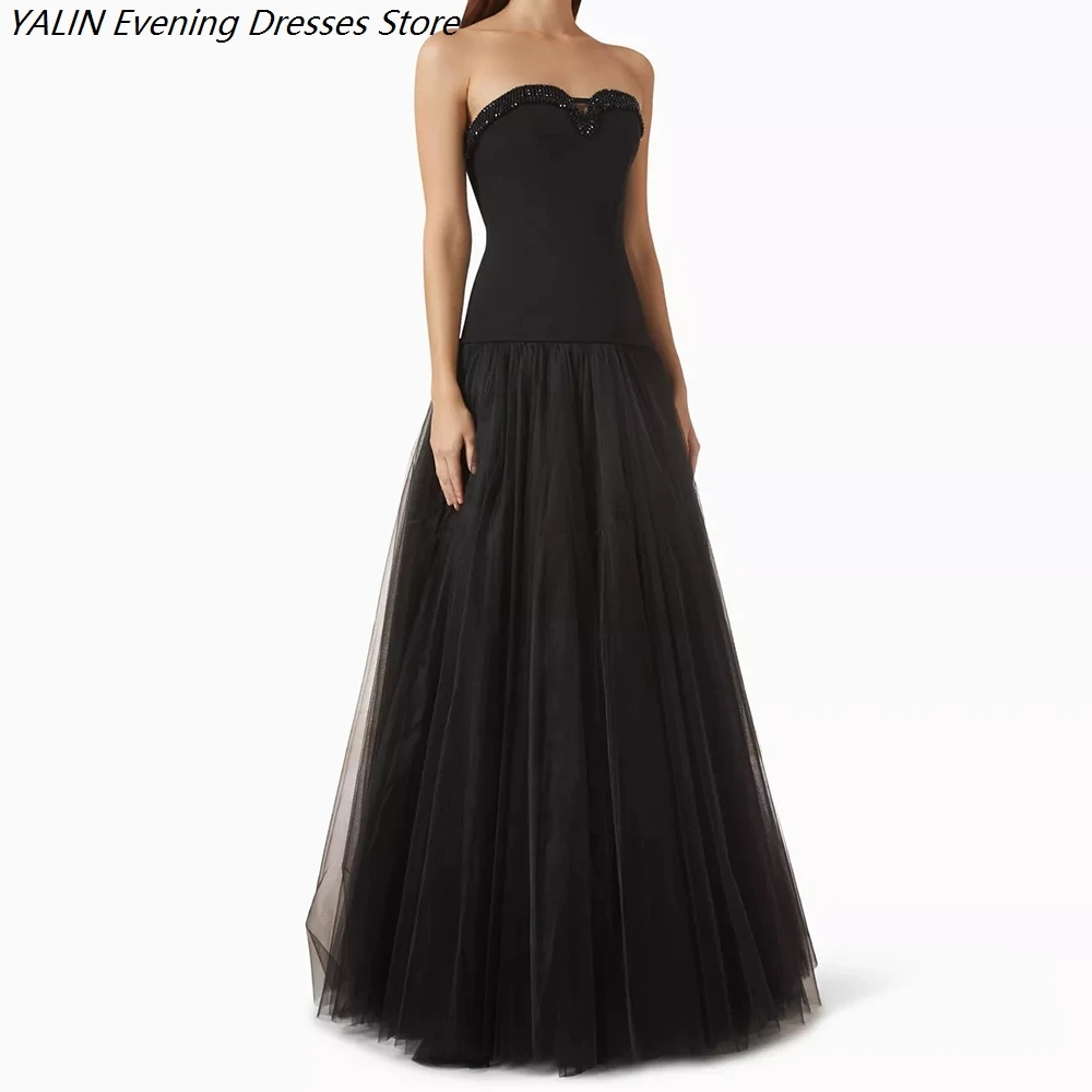 Women's A-line Evening Dresses Floor-length Strapless Sleeveless Prom Dresses Fashion Sequined Simple Draped Customized Gowns
Women's A-line Evening Dresses Floor-length Strapless Sleeveless Prom Dresses Fashion Sequined Simple Draped Customized Gowns