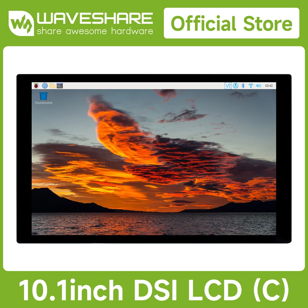 Waveshare 10.1inch Capacitive Touch Display For Raspberry Pi, 1280×800, IPS, DSI Interface, Supports Raspberry Pi 5/4B/3B+/3A+
Waveshare 10.1inch Capacitive Touch Display For Raspberry Pi, 1280×800, IPS, DSI Interface, Supports Raspberry Pi 5/4B/3B+/3A+