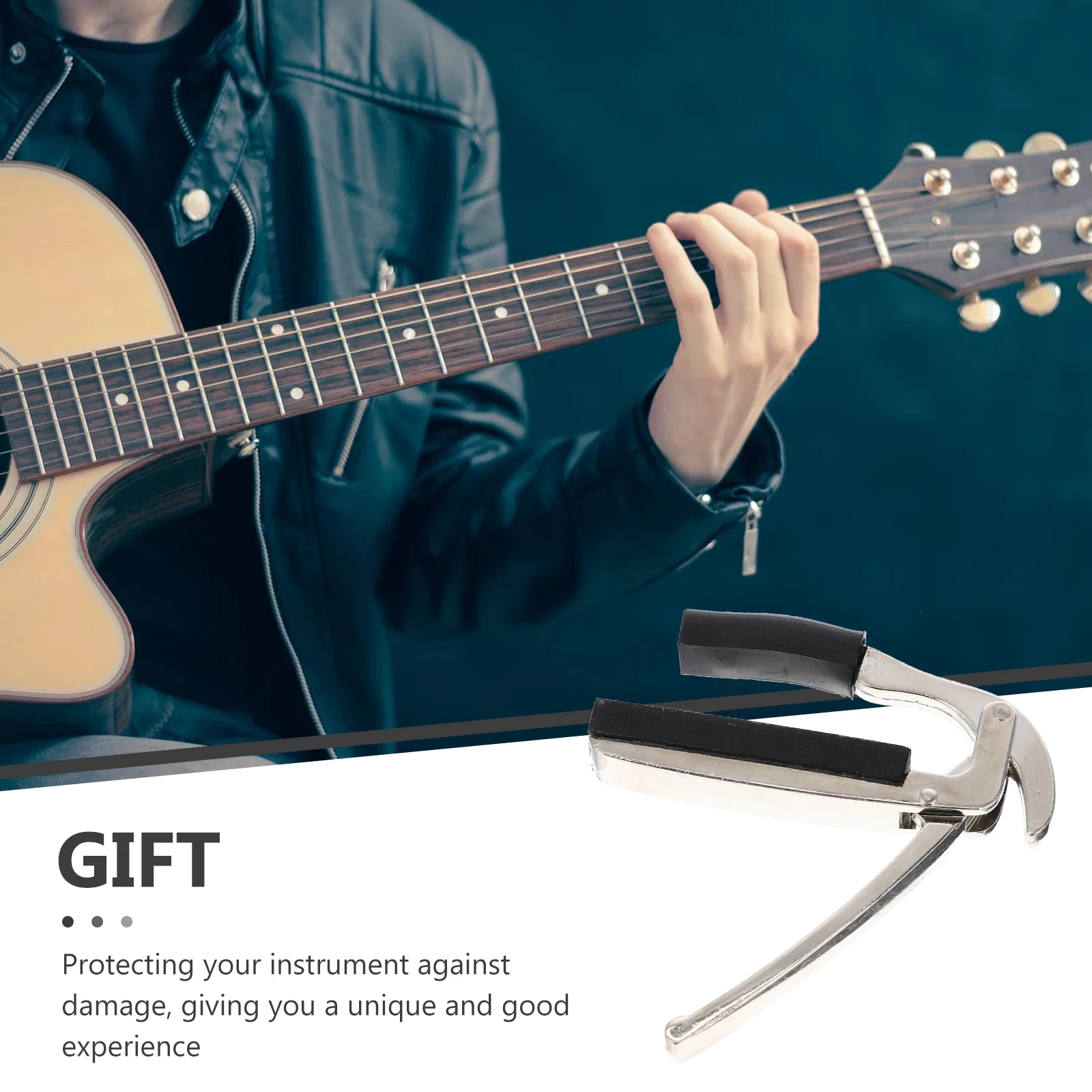 Rubber Capo Durable Metal Multi-Functional Portable Tone Modified Clamp Stable High Elastic Spring Guitar Accessory Ukulele Capo
Rubber Capo Durable Metal Multi-Functional Portable Tone Modified Clamp Stable High Elastic Spring Guitar Accessory Ukulele Capo