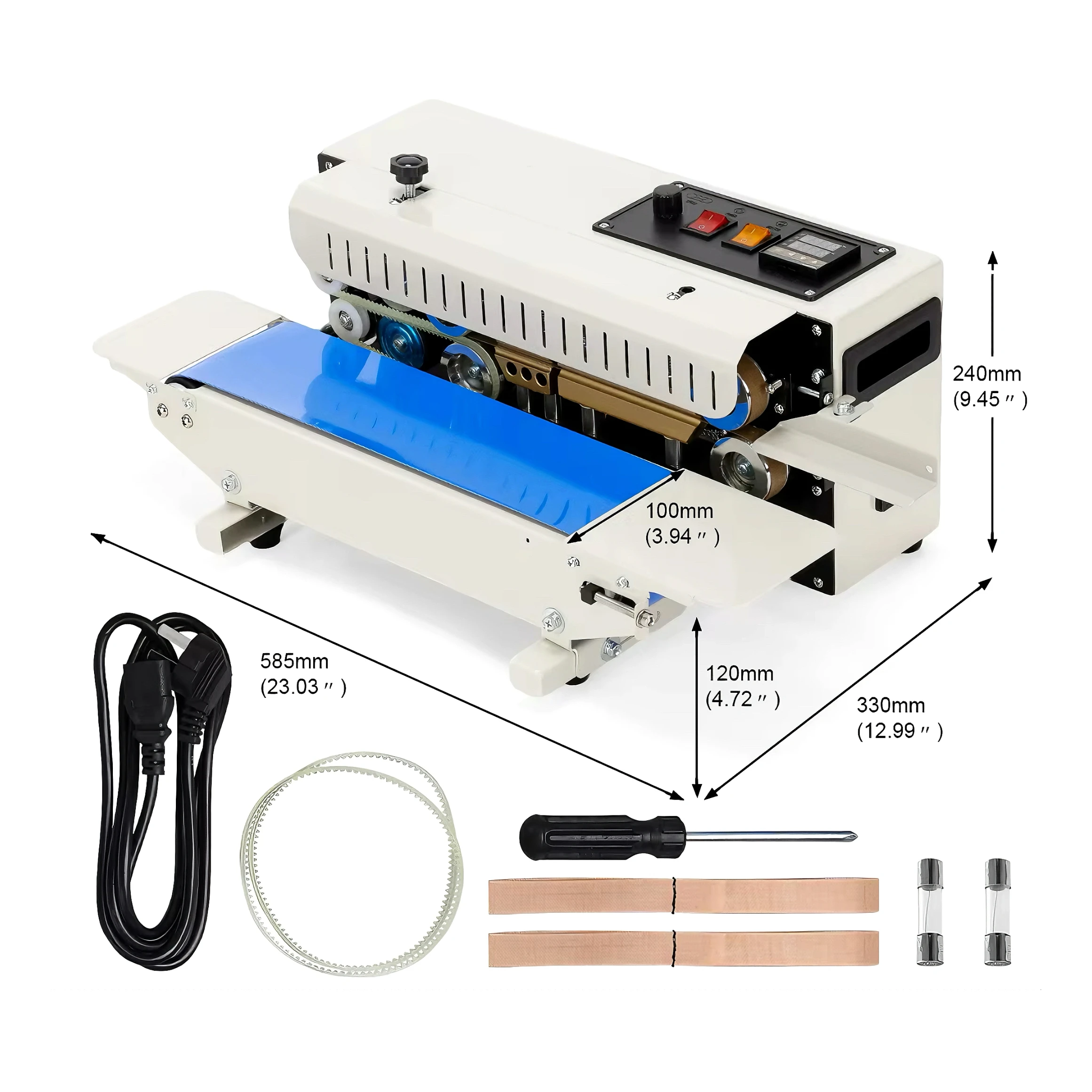 L1 Continuous Band Sealer Machine 110V/220V Digital Temp Control Automatic Heat Sealing for Plastic/Aluminum Foil Bags
L1 Continuous Band Sealer Machine 110V/220V Digital Temp Control Automatic Heat Sealing for Plastic/Aluminum Foil Bags