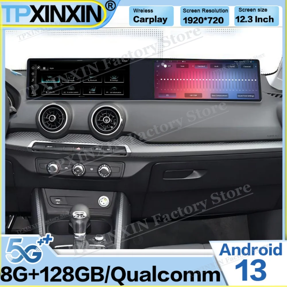 Dual-screen Interaction Android 13 For Audi Q2L 2018 2019 2020 Car Radio Multimedia GPS Navigation Stereo HD Screen Head Unit
Dual-screen Interaction Android 13 For Audi Q2L 2018 2019 2020 Car Radio Multimedia GPS Navigation Stereo HD Screen Head Unit