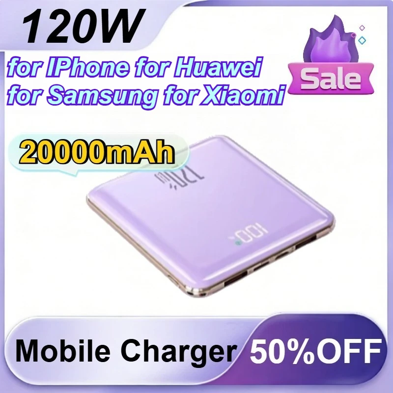20000mAh 120W for IPhone for Huawei for Samsung for Xiaomi Power Bank Super Fast Charging Powerbank
20000mAh 120W for IPhone for Huawei for Samsung for Xiaomi Power Bank Super Fast Charging Powerbank