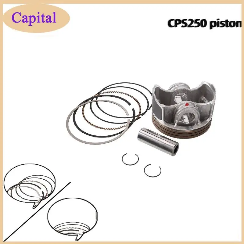 CPS250cc Motorcycle Piston Assembly Anti Deformation Stable Running Fit CPS250 4 Stroke Engine Parts
CPS250cc Motorcycle Piston Assembly Anti Deformation Stable Running Fit CPS250 4 Stroke Engine Parts