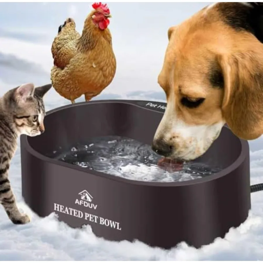 Heated Water Bowl for Dogs Cats Outdoor, 3.7L Thermostatic Heated Pet Bowl for Outside Dog Cat Chickens Duck Birds Waterer in W
Heated Water Bowl for Dogs Cats Outdoor, 3.7L Thermostatic Heated Pet Bowl for Outside Dog Cat Chickens Duck Birds Waterer in W