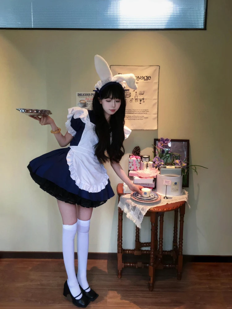 loween Angel Maid Trimmed Dr with Apron Two-Piece Set for Women ort Sve round Ne Polyester Fabric Cosplay Costume
loween Angel Maid Trimmed Dr with Apron Two-Piece Set for Women ort Sve round Ne Polyester Fabric Cosplay Costume