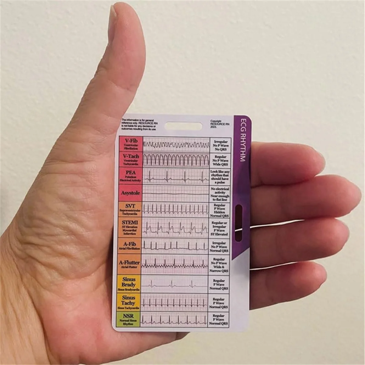 ABXHH 2pcs ECG/EKG Rhythm Pocket Card Double Sided EKG Rhythm Interpretation Badge Card ECG Rate Pocket Cards EKG Calipers
ABXHH 2pcs ECG/EKG Rhythm Pocket Card Double Sided EKG Rhythm Interpretation Badge Card ECG Rate Pocket Cards EKG Calipers