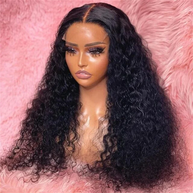 Soft Glueless Natural Black 180Density 26inch Long Kinky Curly Deep Lace Front Wig For Women With Baby Hair Preplucked Daily
Soft Glueless Natural Black 180Density 26inch Long Kinky Curly Deep Lace Front Wig For Women With Baby Hair Preplucked Daily