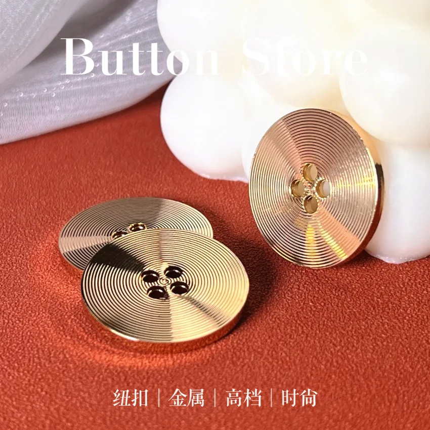 2/5/10PCS Fashionable Gold 4-Holes Buttons Metal Flat Windbreaker Decorative Buckle 20MM/25MM Clothing Sewing Accessories
2/5/10PCS Fashionable Gold 4-Holes Buttons Metal Flat Windbreaker Decorative Buckle 20MM/25MM Clothing Sewing Accessories