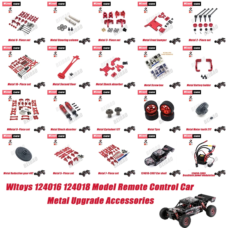Wltoys 124018 124016 Металлические детали для обновления радиоуправляемого автомобиля, комплект защитных план для переднего и заднего амортизатора, бесщеточный двигатель, автомобильные аксессуары
Wltoys 124018 124016 Металлические детали для обновления радиоуправляемого автомобиля, комплект защитных план для переднего и заднего амортизатора, бесщеточный двигатель, автомобильные аксессуары