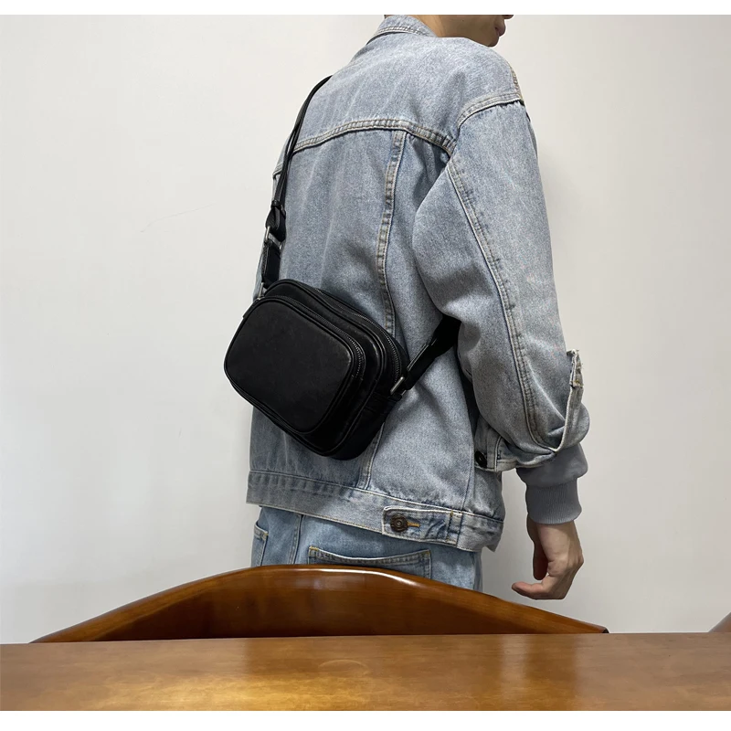 outdoor sports travel handmade genuine leather men's small crossbody bag fashion casual luxury real cowhide black shoulder bag
outdoor sports travel handmade genuine leather men's small crossbody bag fashion casual luxury real cowhide black shoulder bag