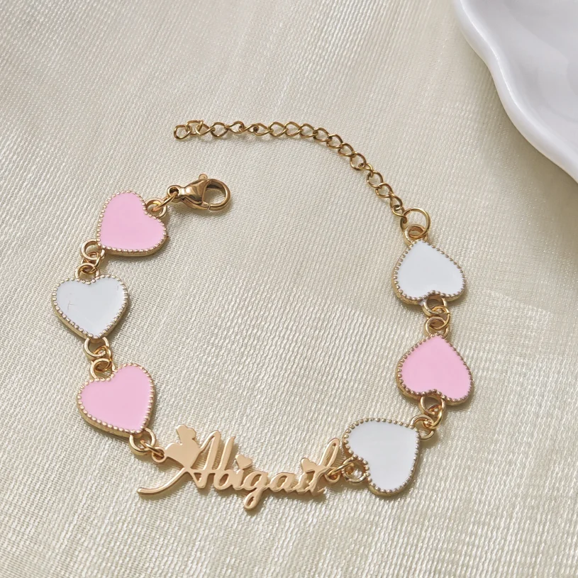 Customized Love Pendant Name Bracelet Stainless Steel Brand Bracelet Girl's Birthday Gift
Customized Love Pendant Name Bracelet Stainless Steel Brand Bracelet Girl's Birthday Gift