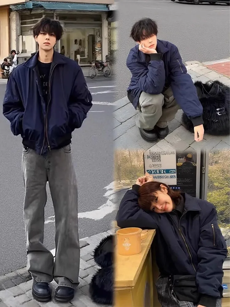 Cleanfit Blue Bomber Jaet Men's Spring Autumn ort Workwear Baseball Sle Zipper Closure Windproof Casual Loose Fit Jaet
Cleanfit Blue Bomber Jaet Men's Spring Autumn ort Workwear Baseball Sle Zipper Closure Windproof Casual Loose Fit Jaet