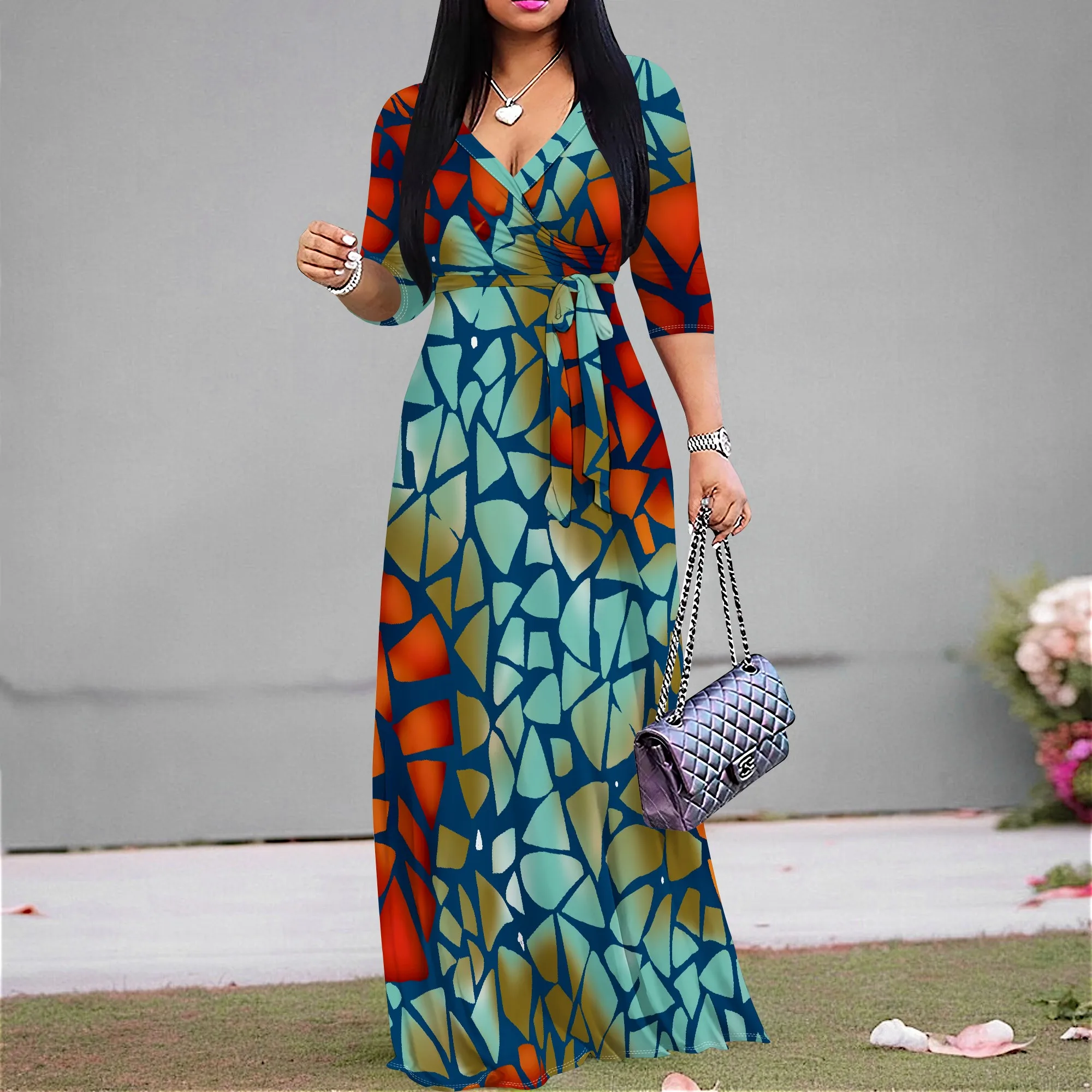 Summer Fashion Printed Short Sleeve Maxi Dress for Women Short Sleeve Long Dress Cocktail Party Loose Casual Dresses
Summer Fashion Printed Short Sleeve Maxi Dress for Women Short Sleeve Long Dress Cocktail Party Loose Casual Dresses