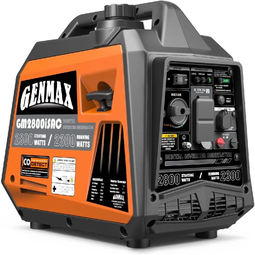 Portable Generator, 2800W ultra-quiet gas engine,with CO Sensor and Parallel Capability, Ideal for camping outdoor backup power
Portable Generator, 2800W ultra-quiet gas engine,with CO Sensor and Parallel Capability, Ideal for camping outdoor backup power