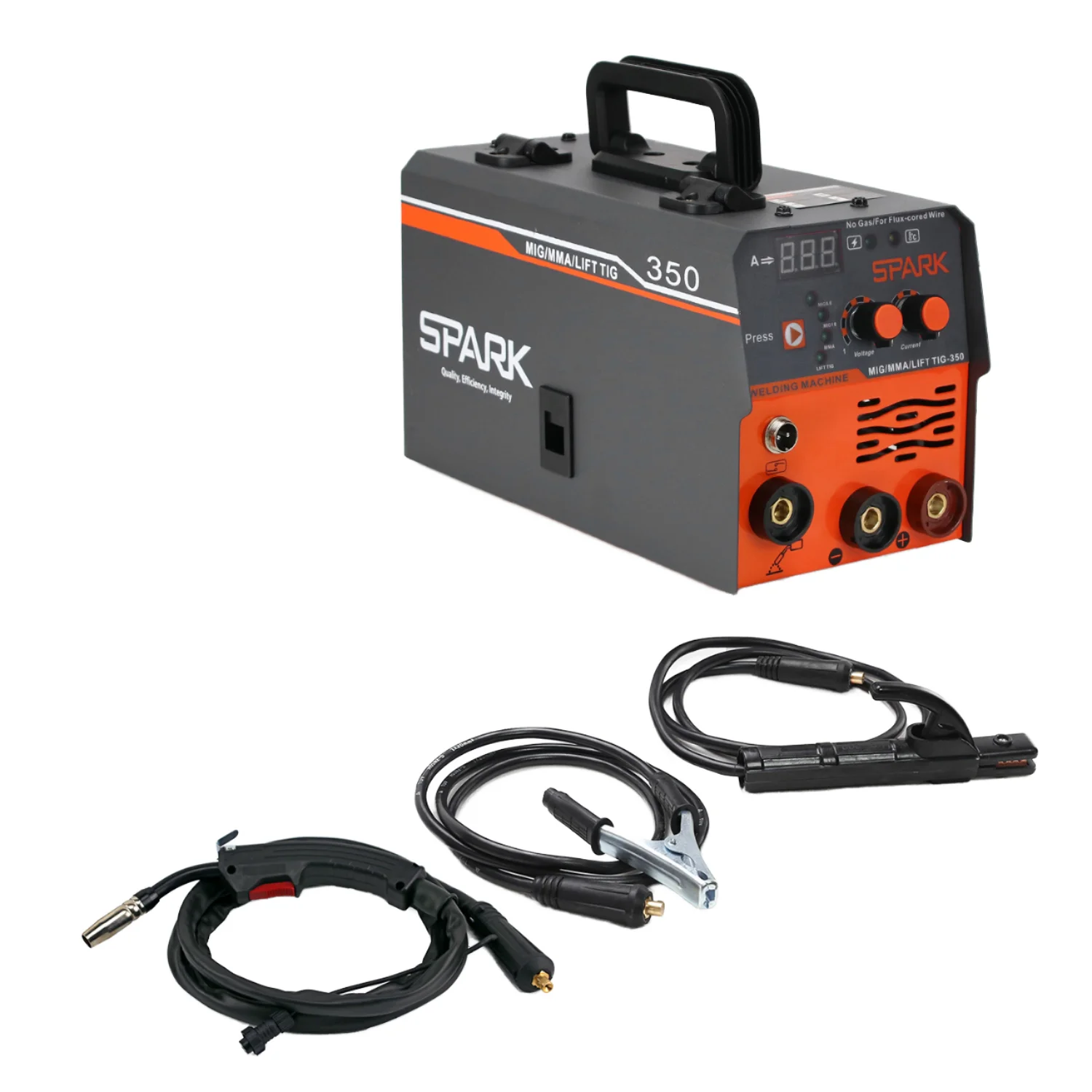 MIG-350 220V Portable Welding Machine 3-in-1 MIG MMA Lift Tig IGBT Inverter Stainless Steel Integrity No Gas Welder New
MIG-350 220V Portable Welding Machine 3-in-1 MIG MMA Lift Tig IGBT Inverter Stainless Steel Integrity No Gas Welder New