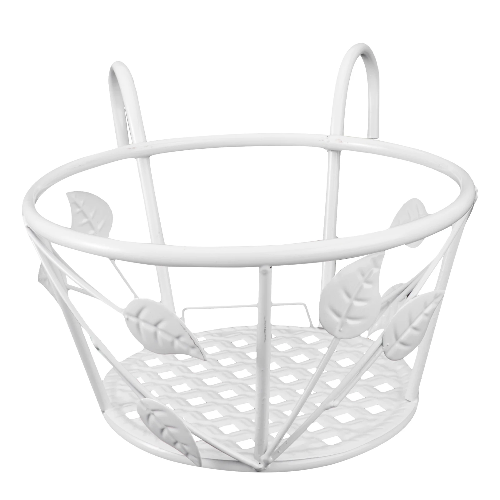 1pc Hanging Flowerpot Shelf Iron Rack for Balcony Railing White Leaf Design Durable Hooks Planter Stand Storage Container
1pc Hanging Flowerpot Shelf Iron Rack for Balcony Railing White Leaf Design Durable Hooks Planter Stand Storage Container