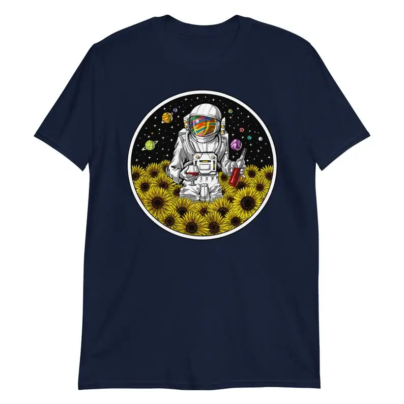 Psychedelic Astronaut Mens Sunflowers Apparel Streetwear Short-sleev Casual Loose Harajuku New Style Aesthetic Printed T-Shirt
Psychedelic Astronaut Mens Sunflowers Apparel Streetwear Short-sleev Casual Loose Harajuku New Style Aesthetic Printed T-Shirt